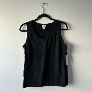 Chico's black sleeveless knit top